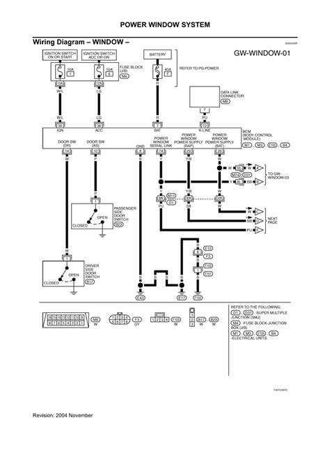 2004 Nissan Maxima Power Window Wiring Diagram